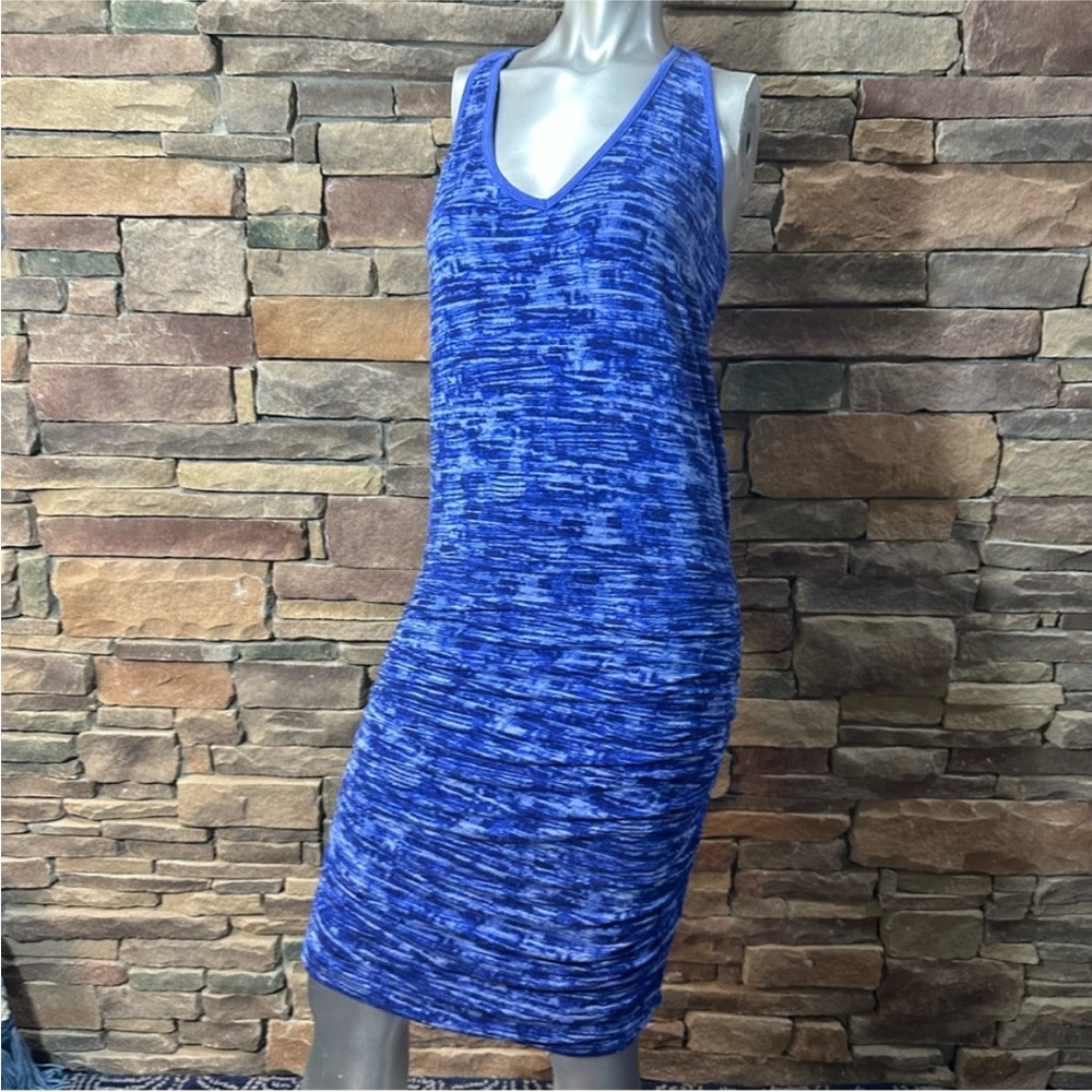 Athleta Bodycon Racerback Women's Blue Dress Sz M